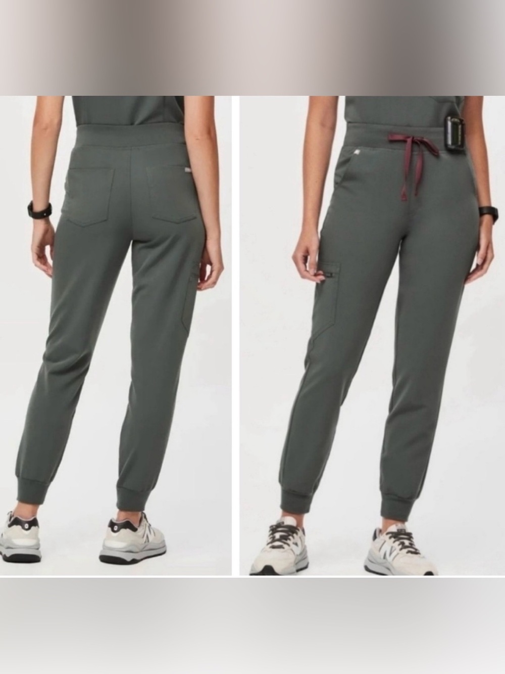 FIGS High Waisted Zamora Joggers in Bonsai
